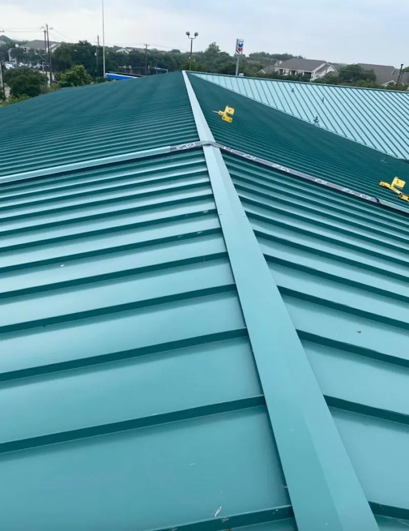 Green commercial metal roof ridge and valley for Metal Roof Repair in Anaconda-Deer Lodge County